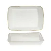 Plat buffet porcelaine vitrifiée barley white 38x25x6,2 cm 3,5 L Stonecast Hints - CHURCHILL Sale