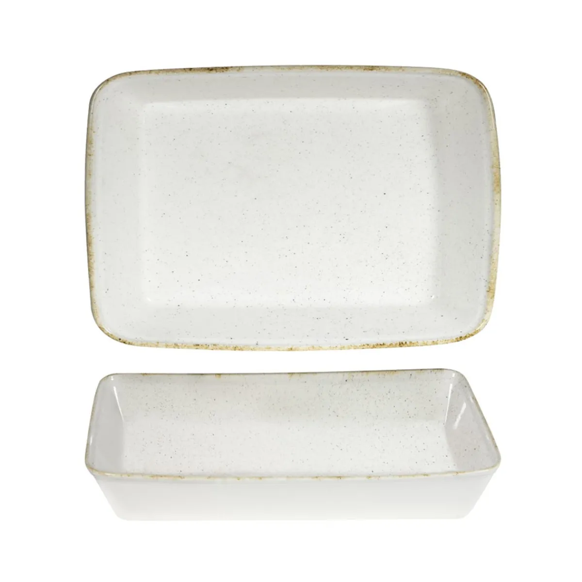 Plat buffet porcelaine vitrifiée barley white 38x25x6,2 cm 3,5 L Stonecast Hints - CHURCHILL Sale