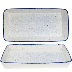 CHURCHILL Plat buffet porcelaine vitrifiée Hints Indigo 53x16x6,2 cm 3 L Stonecast Hints