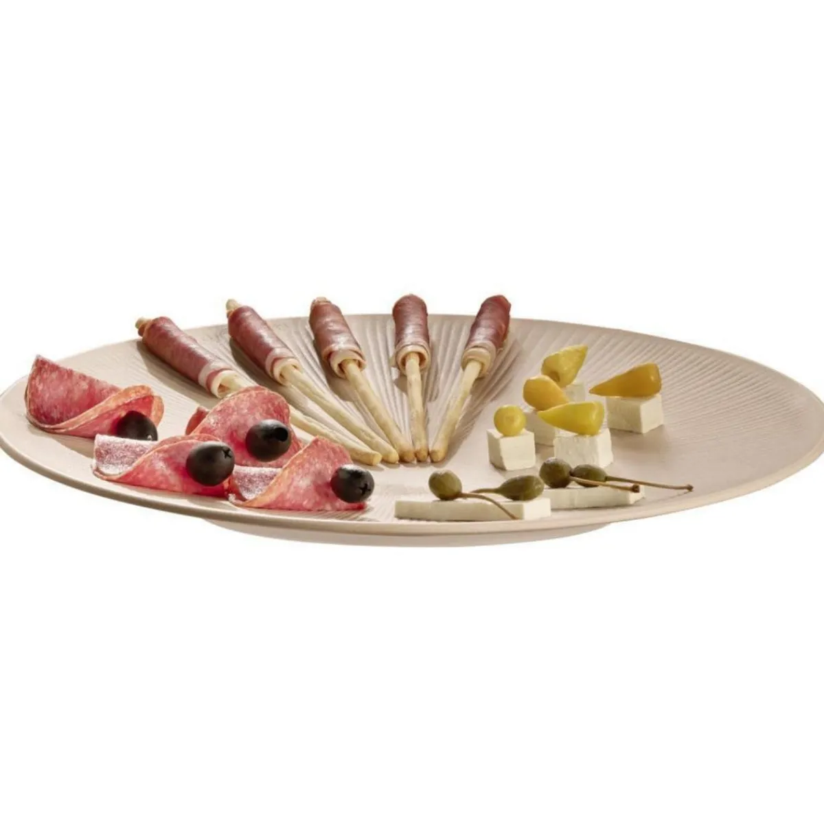 Plat coupe mélamine sable Ø 42 cm 3,5 cm Nero - APS Hot