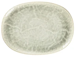 Plat coupe ovale céladon porcelaine vitrifiée 28 cm Krush - RAK New