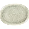 Plat coupe ovale céladon porcelaine vitrifiée 25 cm Krush - RAK Sale