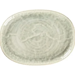 Plat coupe ovale céladon porcelaine vitrifiée 25 cm Krush - RAK Sale