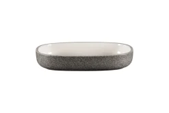 Plat creux gris porcelaine vitrifiée 26 cm stone Ease - RAK Discount