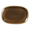 Plat creux ovale bronze porcelaine vitrifiée 30 cm stone Ease - RAK