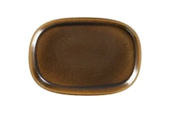 Plat creux ovale bronze porcelaine vitrifiée 33,2 cm stone Ease - RAK Best