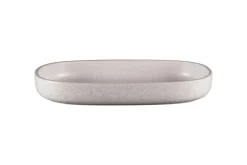 RAK Plat creux ovale gris porcelaine vitrifiée 33,2 cm stone Ease Outlet