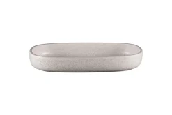 Plat creux ovale gris porcelaine vitrifiée 30 cm stone Ease - RAK Sale