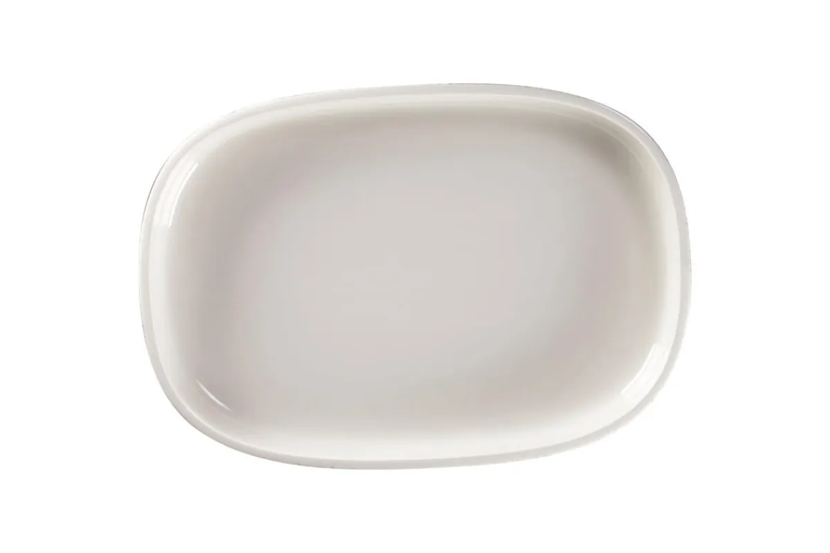 RAK Plat creux ovale gris porcelaine vitrifiée 33,2 cm stone Ease