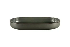 Plat creux ovale noir porcelaine vitrifiée 33,2 cm stone Ease - RAK Sale