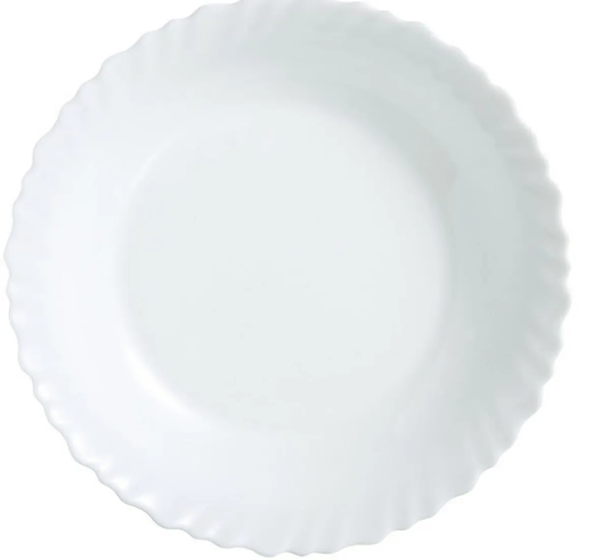 LUMINARC Plat creux rond blanc verre opal Ø 28 cm Feston Clearance