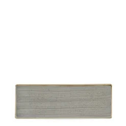 Plat de présentation rectangulaire peppercorn porcelaine vitrifiée 25 cm Stonecast Grey - CHURCHILL Discount
