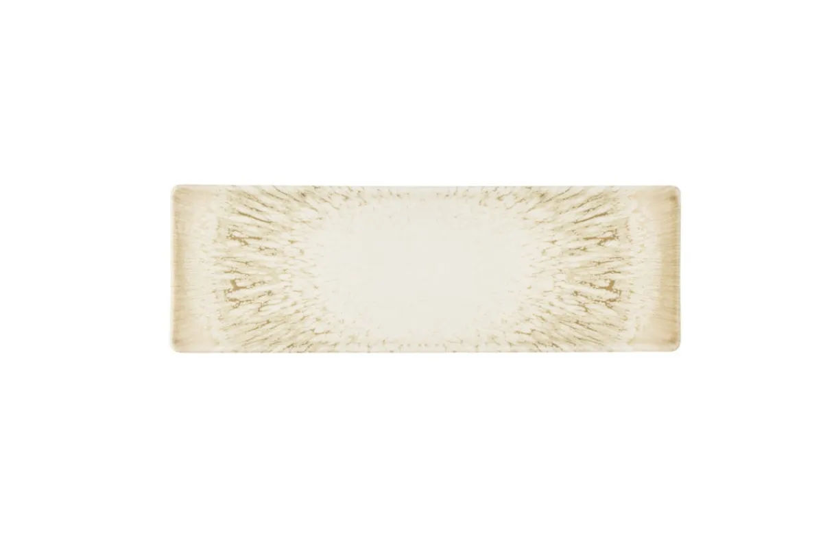 Plat de présentation rectangulaire Natural porcelaine vitrifiée 33 cm Inked Lume - CHURCHILL Online