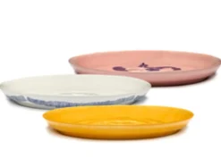 SERAX Plat de présentation rond sunny yellow - points noirs grès émaillé Ø 35 cm Feast By Ottolenghi Online