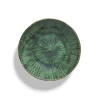 Plat de présentation rond vert grès émaillé 22 cm Ø 22 cm Verde Lanza - SERAX Outlet