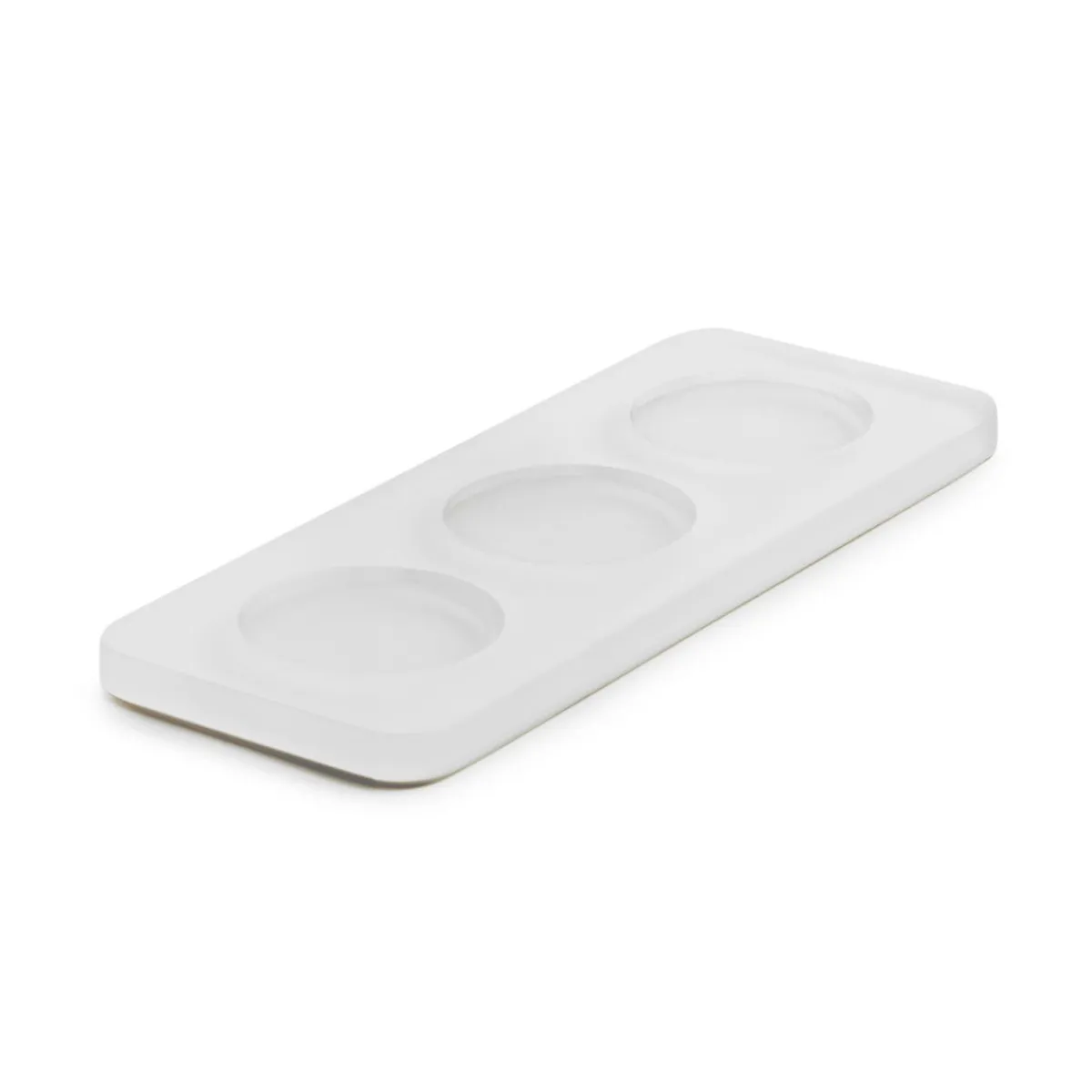 Plateau avec pieds résine Nacryl® blanc 18,5x7x1 cm Mealplak - REVOL New