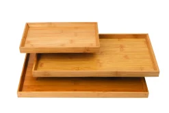 Plateau bambou 39x21x2,5 cm Oxstal (20 pièces) - PRO.MUNDI Clearance