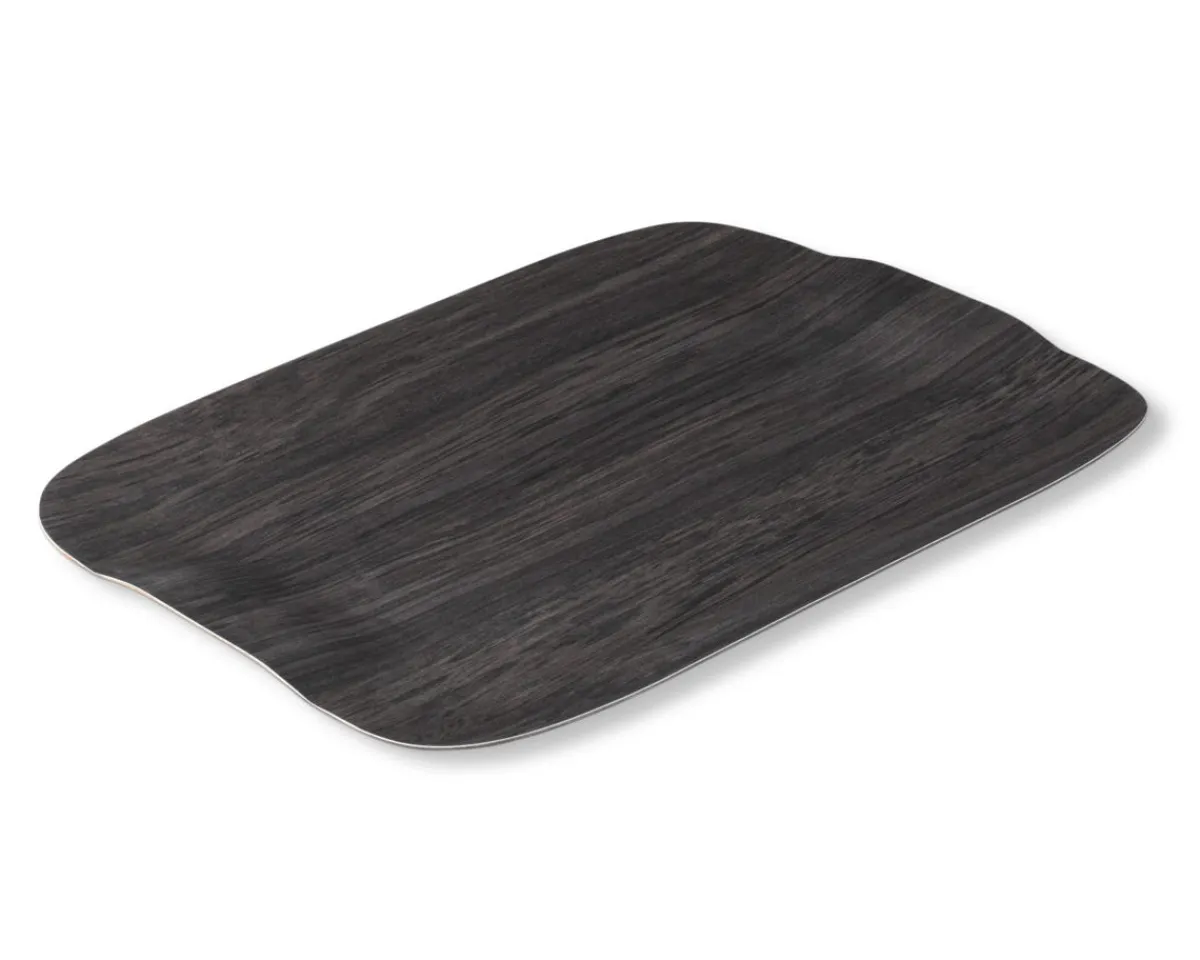 Plateau bois Cèdre foncé 46x36 cm Papillon - PLATEX Sale