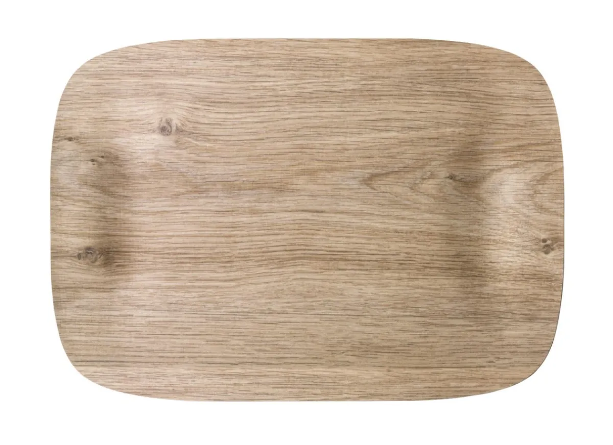 Plateau bois Chêne clair 41x29 cm Papillon - PLATEX Sale