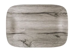 PLATEX Plateau bois chêne gris 46x36 cm Papillon Online