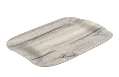 PLATEX Plateau bois chêne gris 46x36 cm Papillon Online