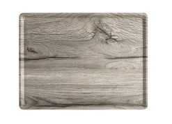 Plateau bois chêne gris 28x20 cm Slim - PLATEX Outlet