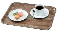 CAMBRO Plateau bois compresse marron 24x35 cm Madeira Outlet