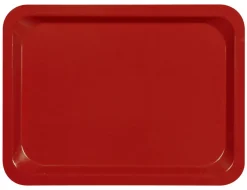 Plateau bois compresse rouge 37x28 cm Stratifie - PLATEX New