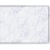 Plateau bois marbre blanc 28x20 cm Slim - PLATEX Online