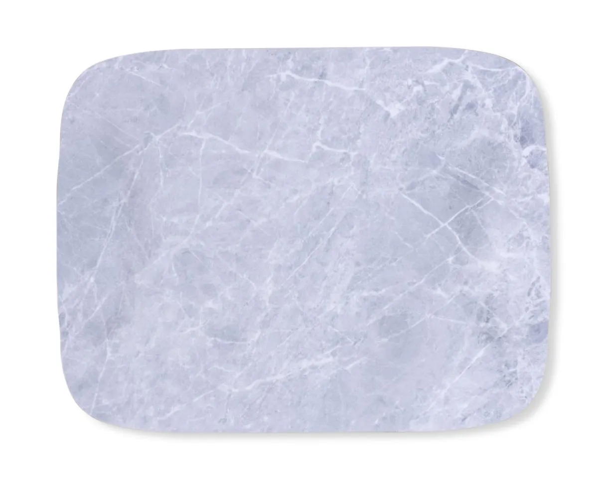 Plateau bois marbre gris 60x40 cm Papillon - PLATEX New