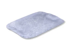 PLATEX Plateau bois marbre gris 41x29 cm Papillon