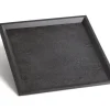 SOLIA Plateau carré noir plastique 24x24x1 cm (10 pièces) Clearance