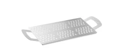 GI METAL Plateau à découper perforé avec pieds aluminium anodisé 25x40 cm Hot
