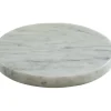 CRASTER Plateau de présentation marbre blanc Ø 21,8 cm 2,5 cm Tilt
