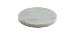 CRASTER Plateau de présentation marbre blanc Ø 21,8 cm 2,5 cm Tilt