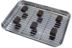 Plateau à dresser avec grille inox 26x18,5x2 cm - PRO.COOKER Hot