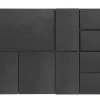 APS Plateau mélamine noir 53x32,5x1 cm Slate Discount