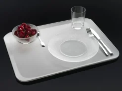 Plateau polyester blanc 46x36 cm Poly Str Profil Mat - PLATEX Clearance