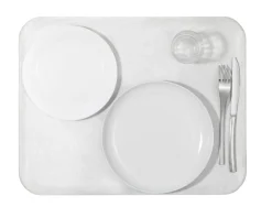 Plateau polyester blanc 42x32 cm Poly Str Profil Mat 2 - PLATEX Discount
