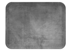 PLATEX Plateau polyester gris béton 46x36 cm Profil 2 Biosourcé