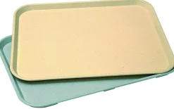 PLATEX Plateau polyester gris 46x36 cm Basik Clearance