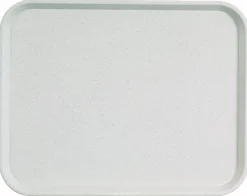 PLATEX Plateau polyester gris 46x36 cm Basik Clearance
