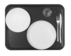 Plateau polyester noir 32,5x26,5 cm Poly Str Profil Mat 2 - PLATEX Online