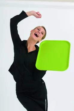 PLATEX Plateau polyester vert 46x36 cm Poly Str Clearance