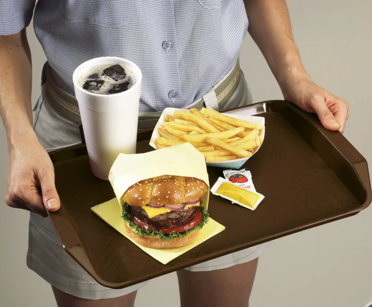 CAMBRO Plateau polypropylène (pp) marron 41x30 cm Fast Food