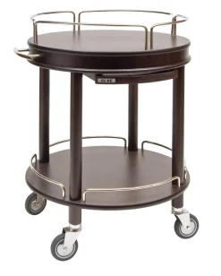 ZEPE Plateau pour chariot carré brun bois 65 cm Roma Hot