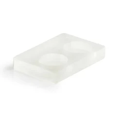 MEALPLAK Plateau pour sel et poivre rectangulaire blanc résine Nacryl® 12,5 cm Outlet