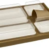 Plateau rectangulaire marron 36,6x29,5x6,5 cm - SOLIA