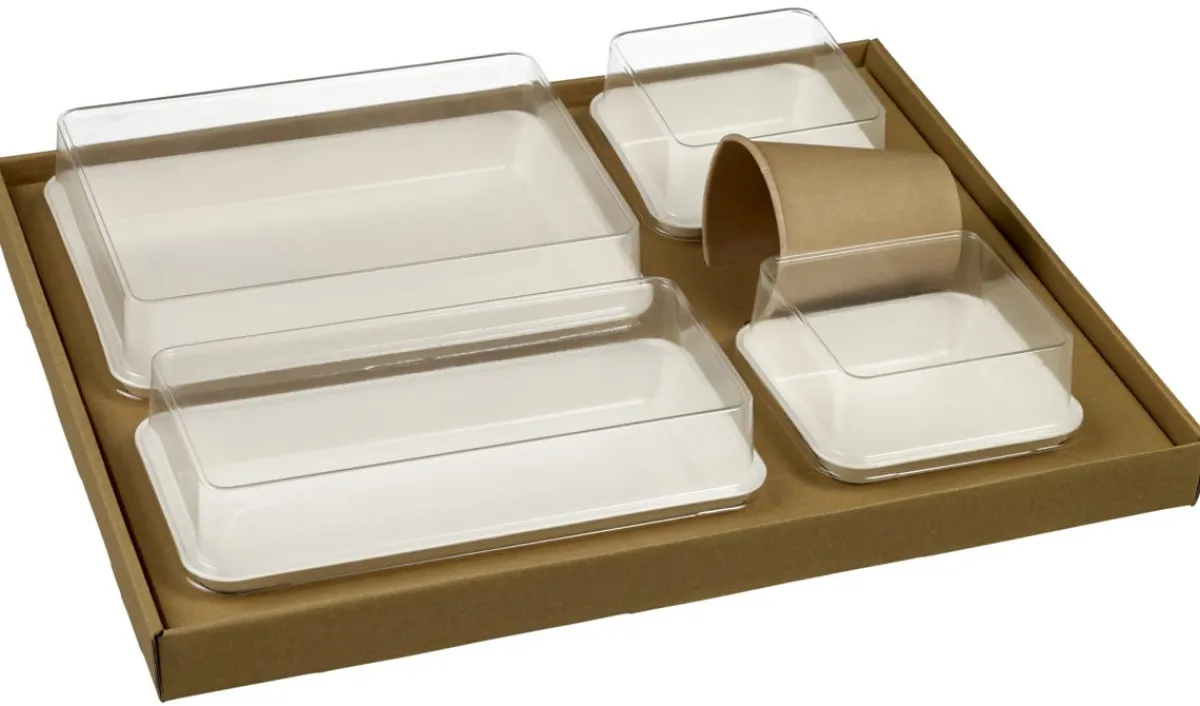 Plateau rectangulaire marron 36,6x29,5x6,5 cm - SOLIA