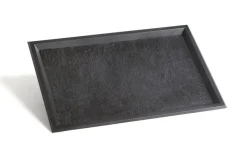 SOLIA Plateau rectangulaire noir plastique 29,5x19,5x1 cm (10 pièces) Discount